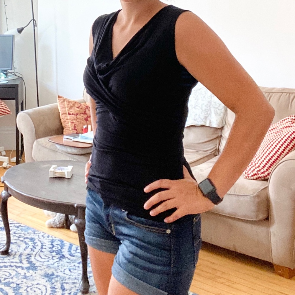 Express black cowl neck sleeveless top